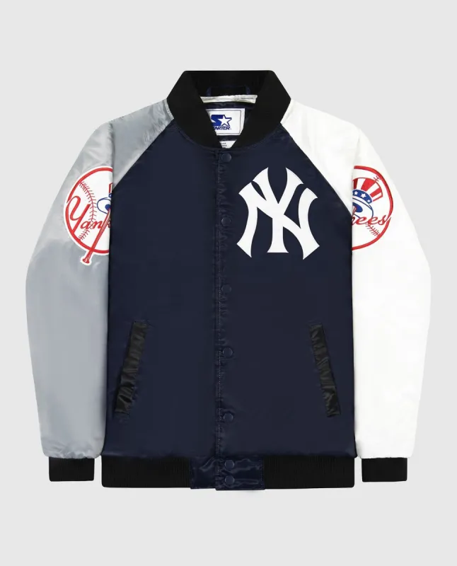 New York Yankees Varsity Satin Full-Snap Jacket sold by Starter