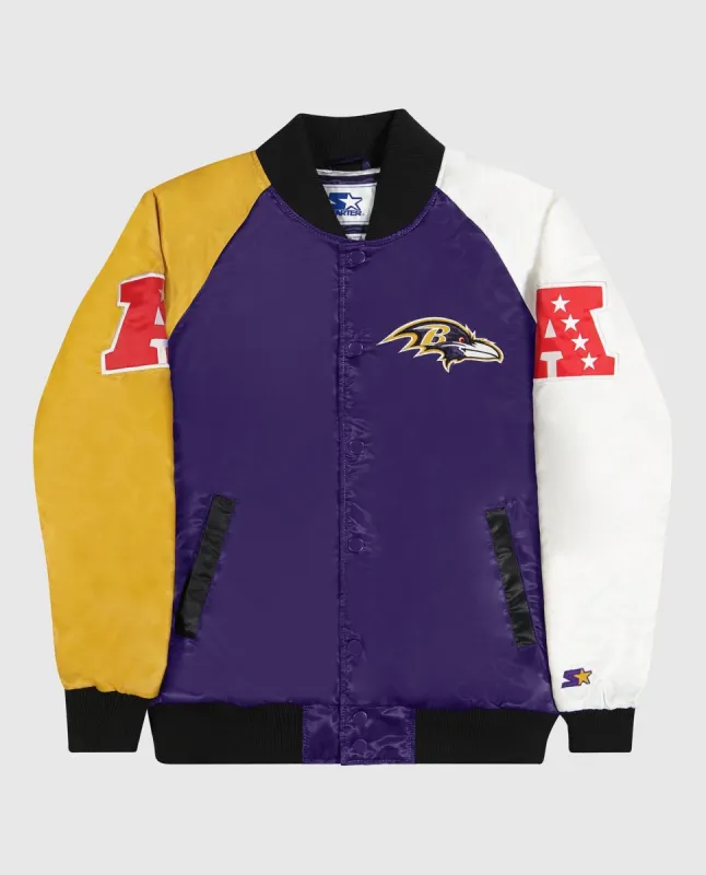 Baltimore Ravens Varsity Satin Full-Snap Jacket sold by Starter