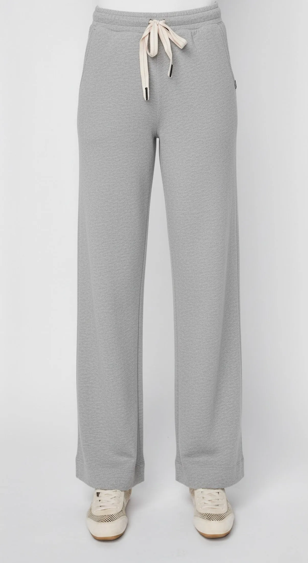 Softest Fleece Drawstring Pant in Heather Grey sold by Stateside