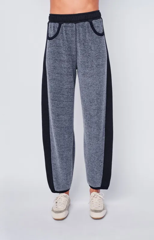 Plush Fleece Barrel Pant in New Navy sold by Stateside