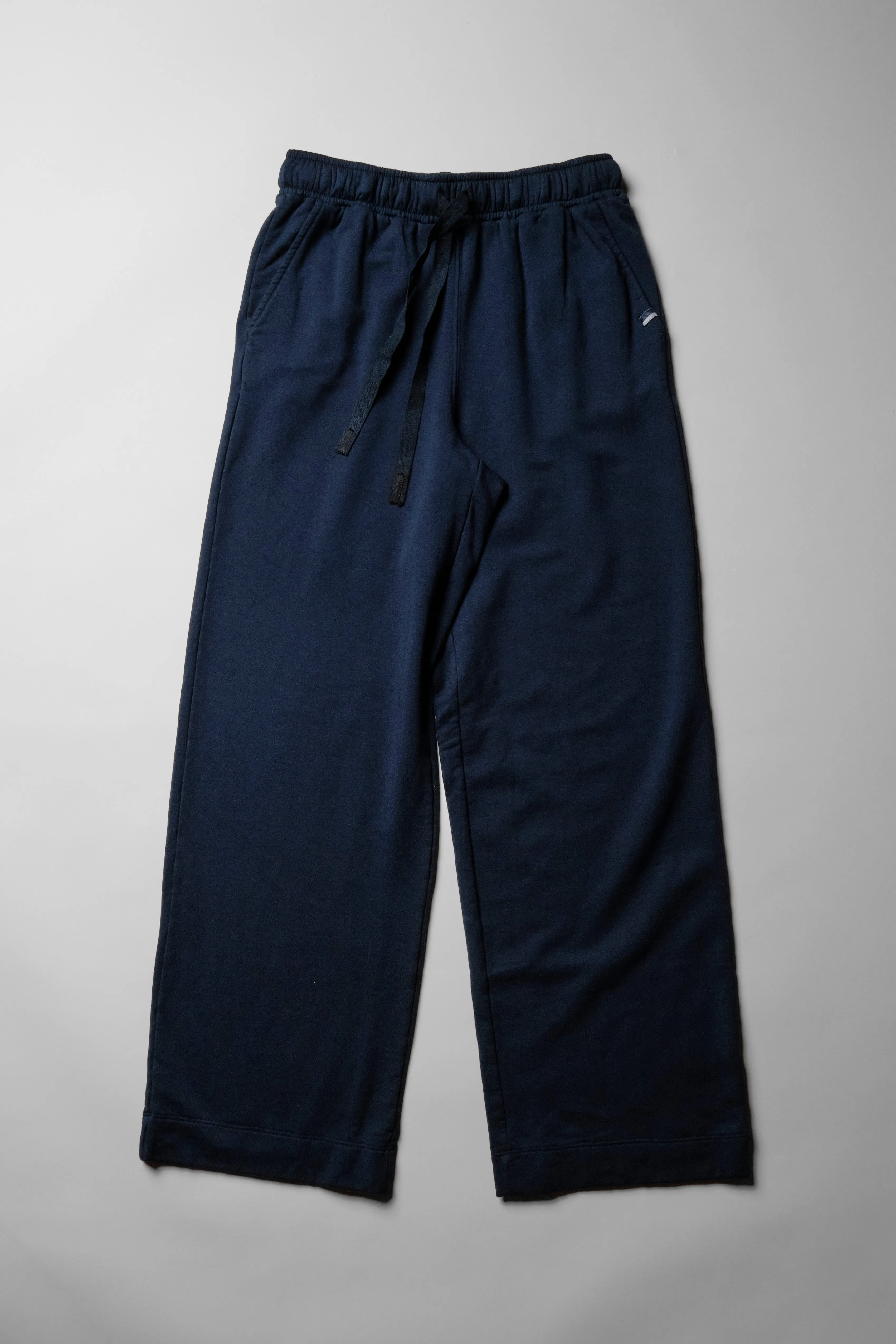 Softest Fleece Satin Trimmed Pullover & Softest Fleece Satin Trimmed Wide Leg Pant in New Navy sold by Stateside product image thumbnail 4