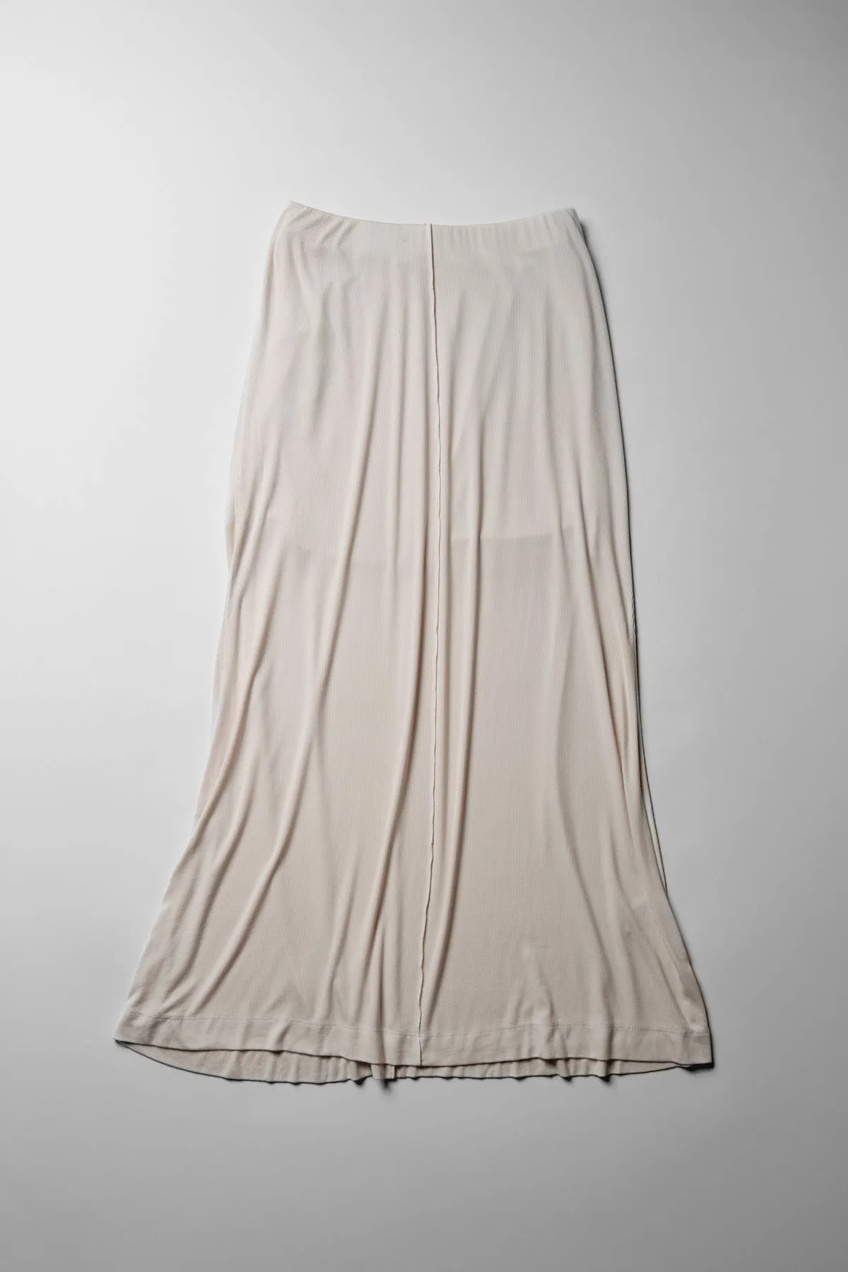 Fine 2X1 Rib A-Line Maxi Skirt in Cream sold by Stateside product image thumbnail 2