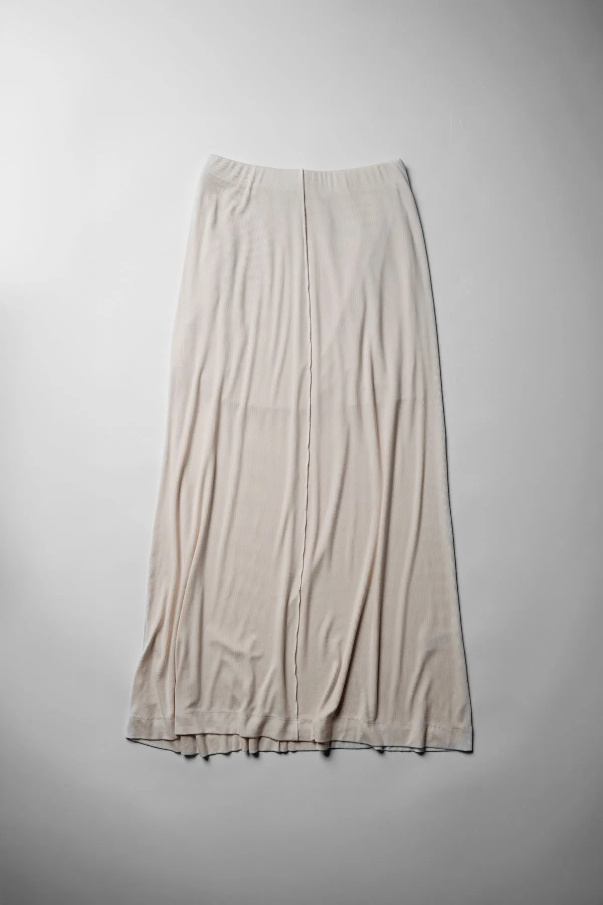 Fine 2X1 Rib A-Line Maxi Skirt in Cream sold by Stateside product image thumbnail 3