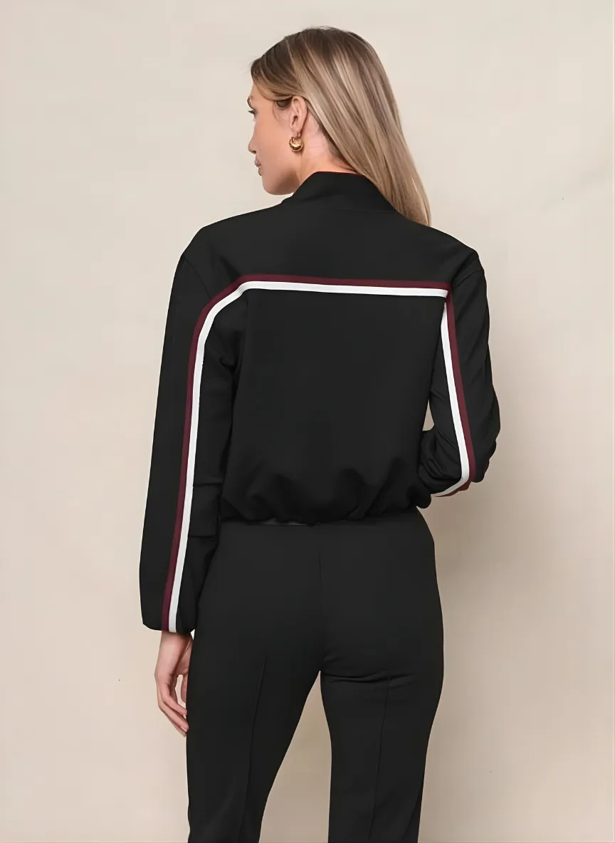 Luxe Ponte Bomber Jacket in Black sold by Stateside product image thumbnail 2
