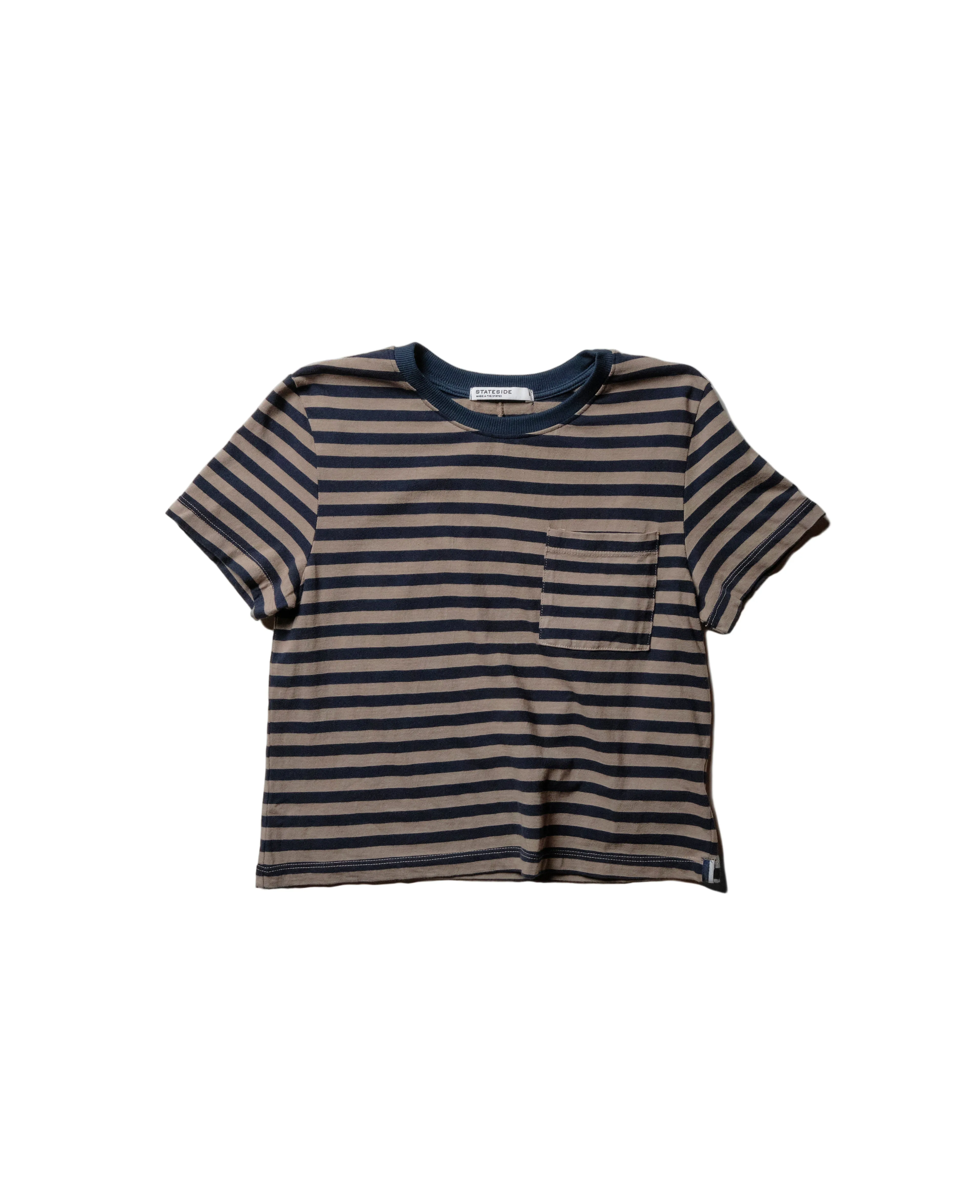 Preppy Stripe Boxy Tee in Thyme sold by Stateside product image thumbnail 2