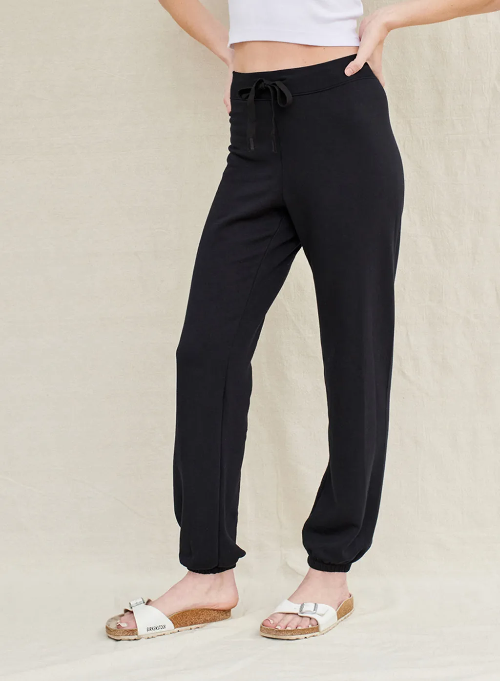 Softest Fleece Drawstring Sweatpant in Black sold by Stateside product image thumbnail 3