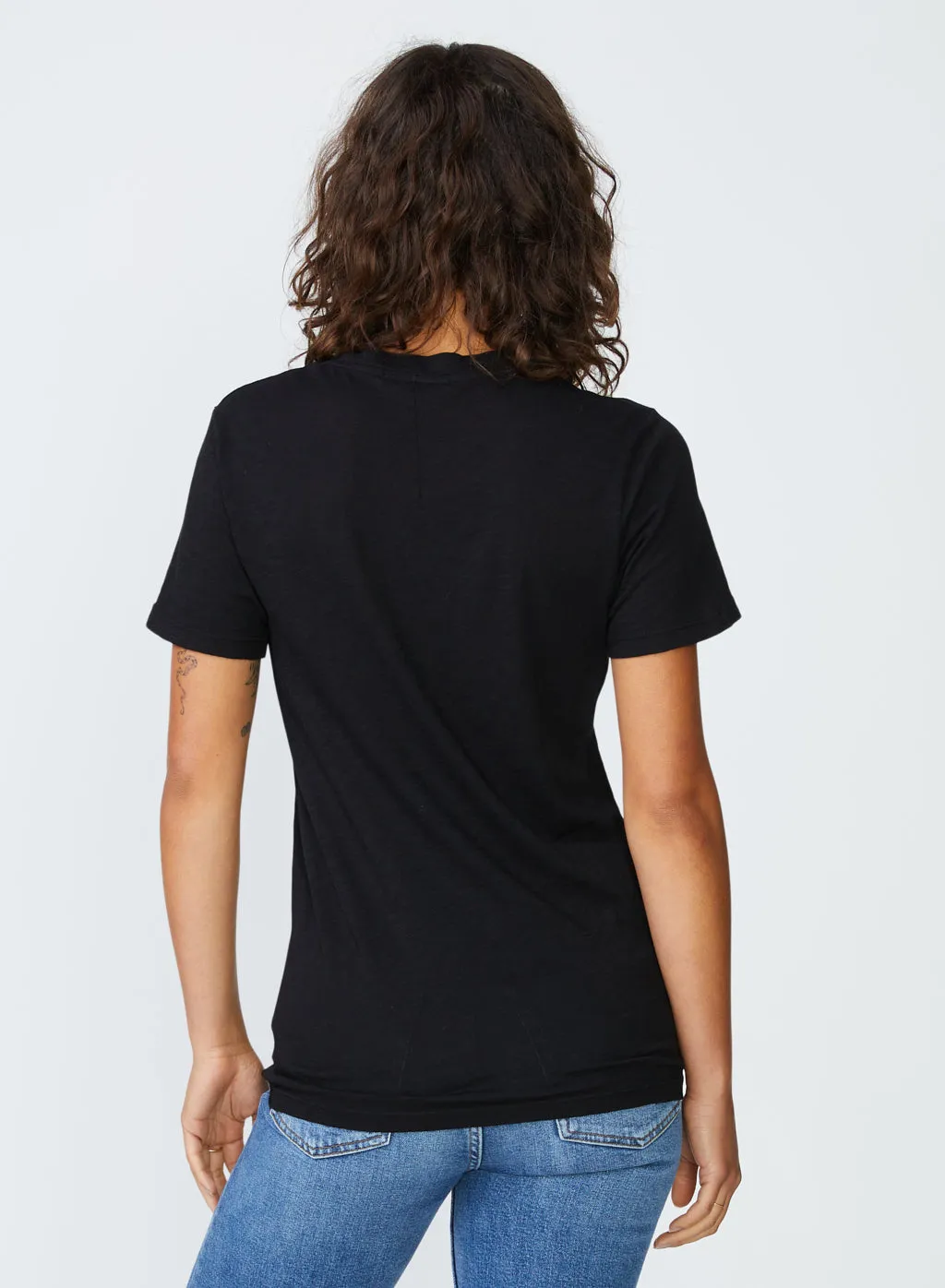 Supima Slub Jersey Short Sleeve Crew in Black sold by Stateside product image thumbnail 4