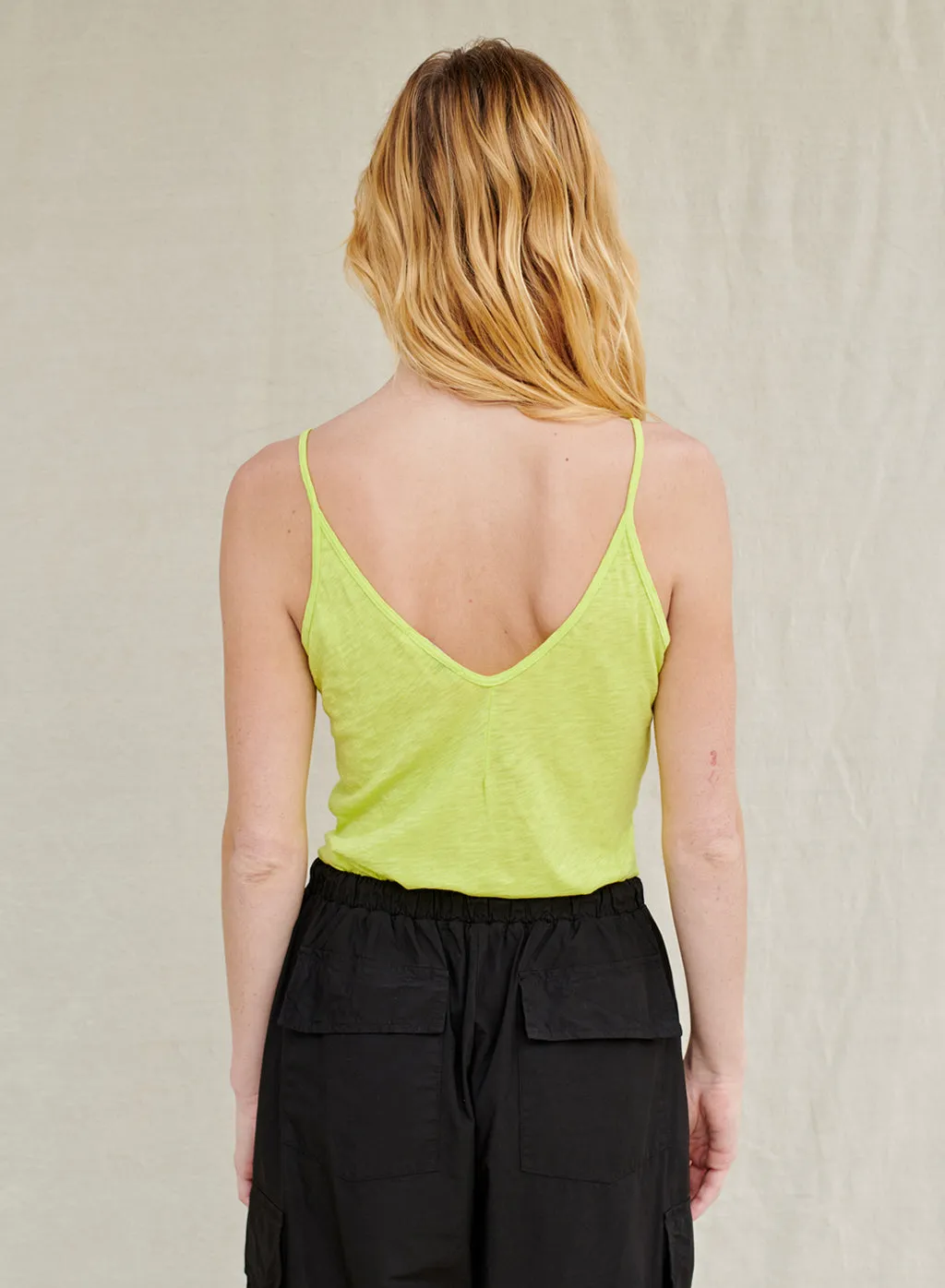 Supima Slub Jersey V-Neck Cami in Pear sold by Stateside product image thumbnail 4