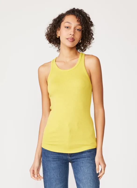 Stateside 2x1 Rib Racerback Tank in Dijon sold by Stateside