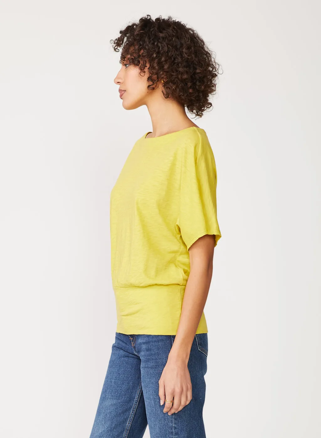 Supima Slub Drape Top in Dijon sold by Stateside product image thumbnail 2