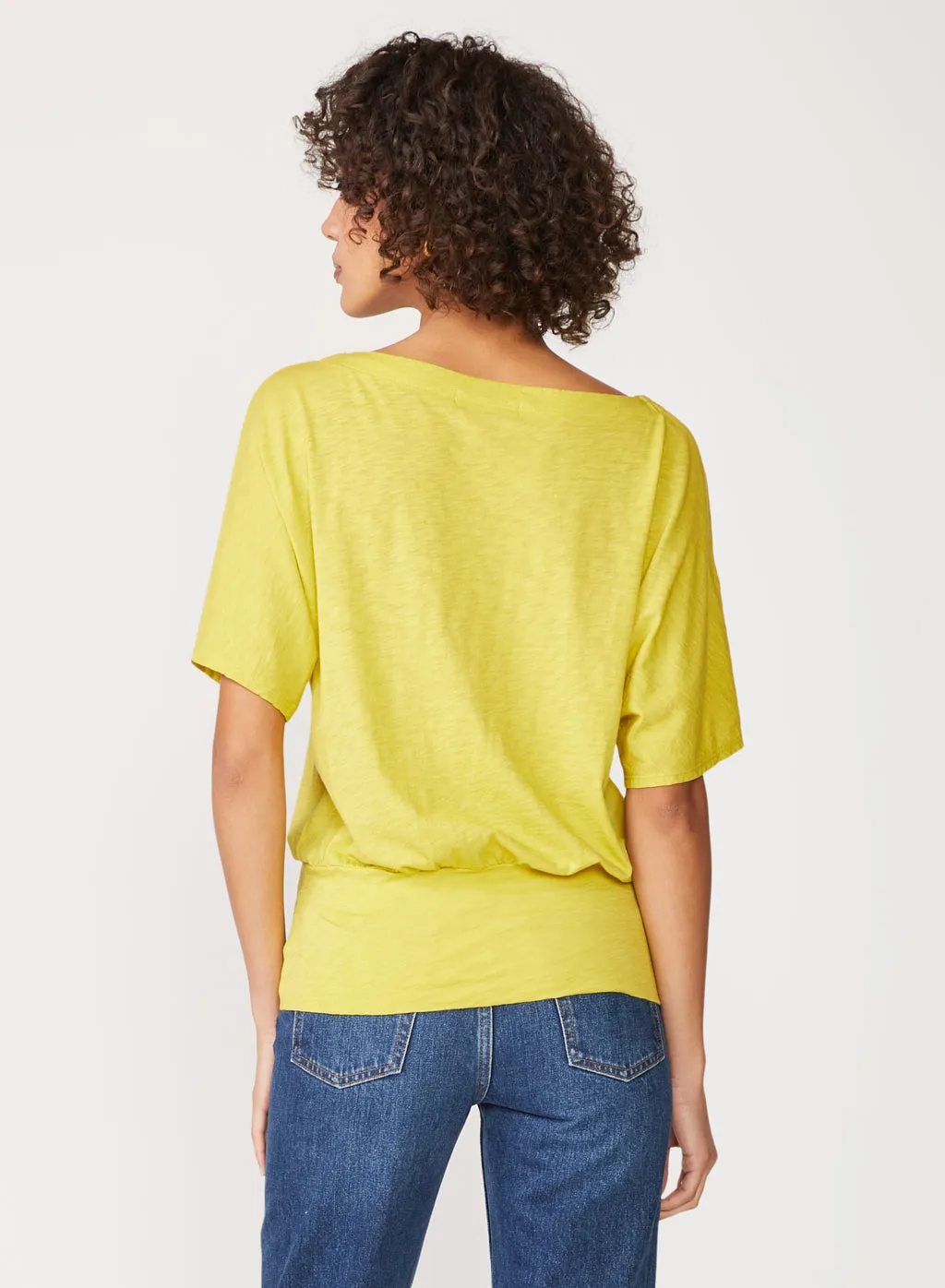 Supima Slub Drape Top in Dijon sold by Stateside product image thumbnail 3