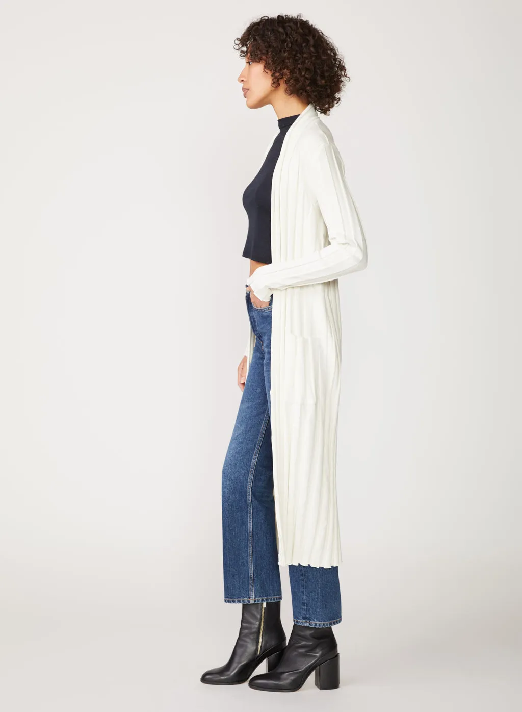 Box Pleat Duster in Cream sold by Stateside product image thumbnail 2