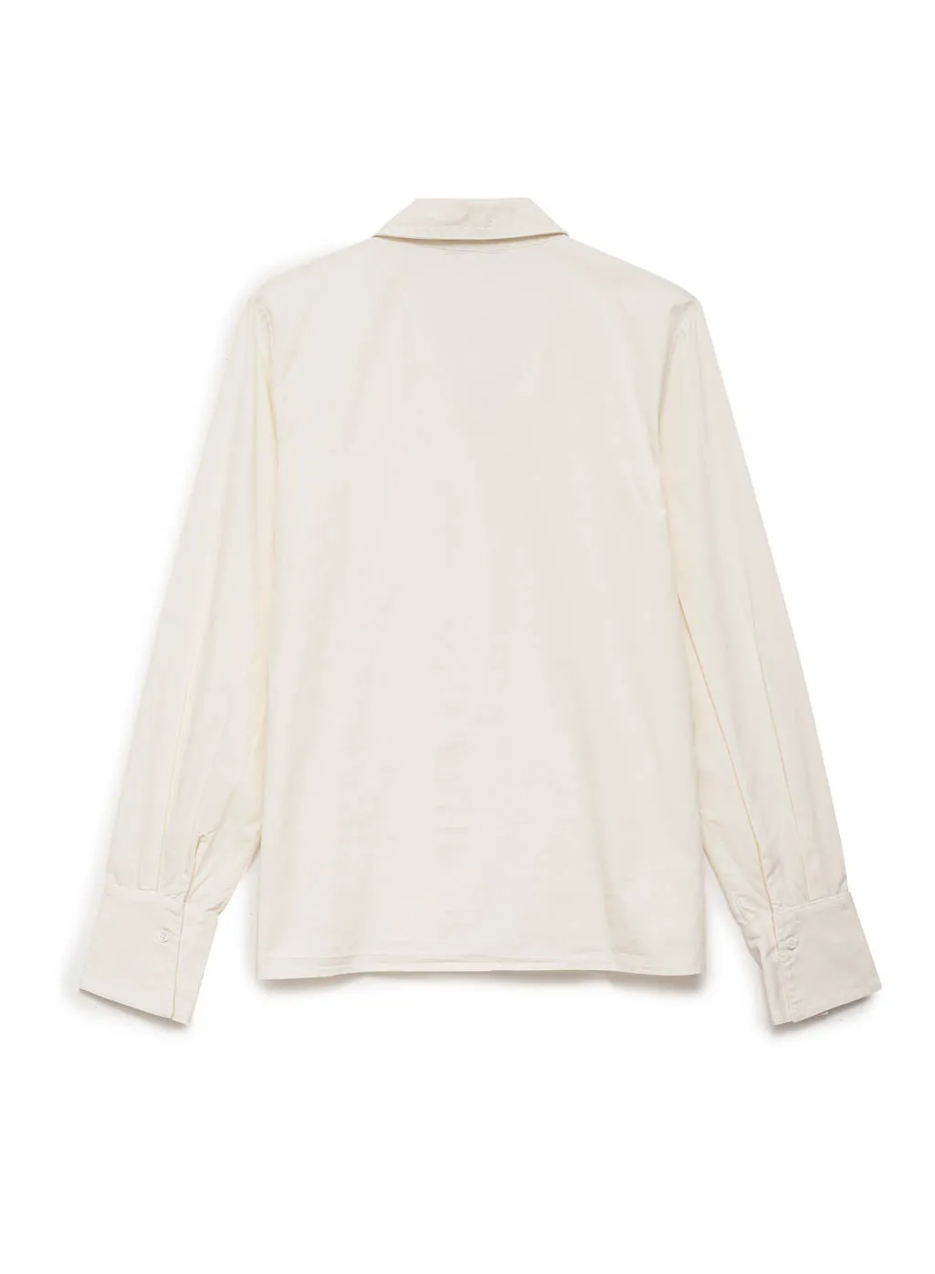 Structured Poplin Pintuck Shirt in Cream sold by Stateside product image thumbnail 2