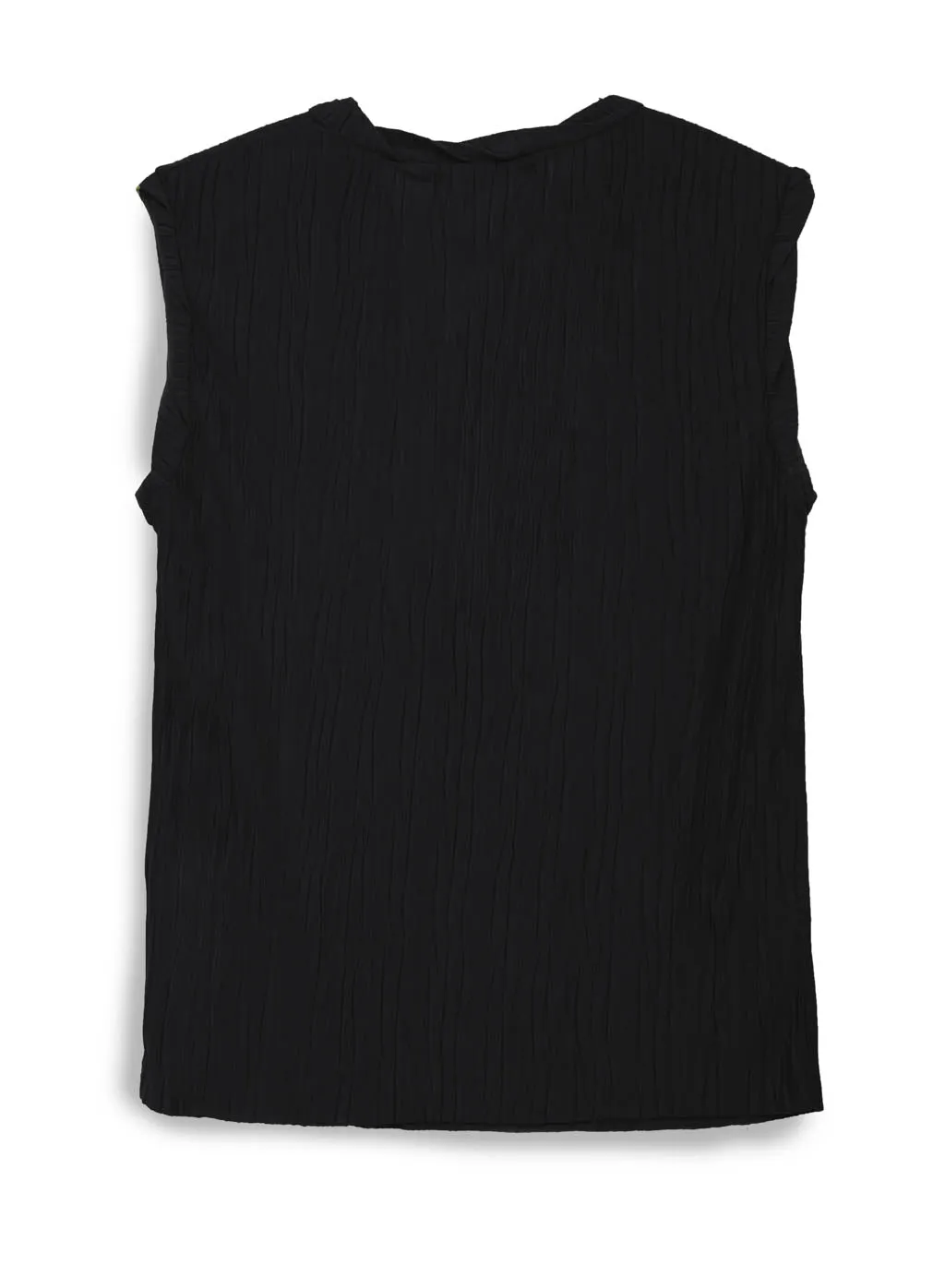 Knit Plisse Short Sleeve Top in Black sold by Stateside product image thumbnail 2