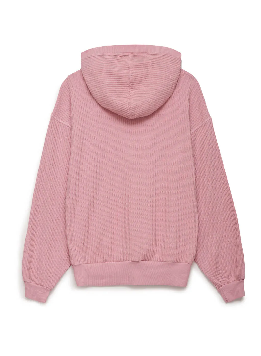 Luxe Thermal Henley Hoodie in Chalk Pink sold by Stateside product image thumbnail 2
