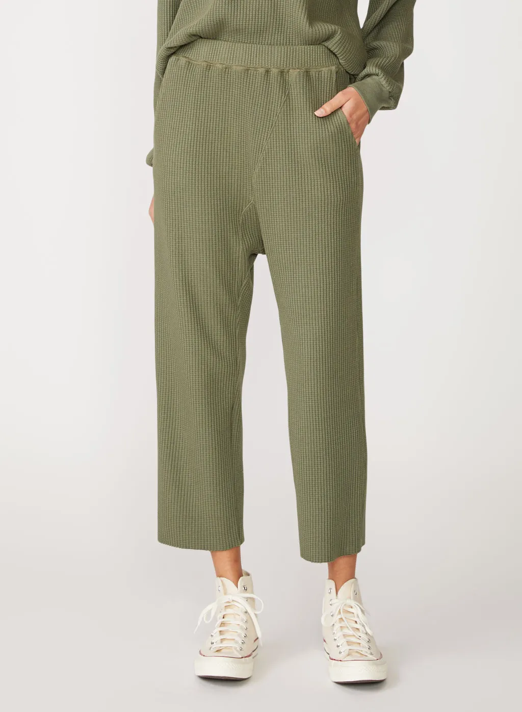 Luxe Thermal Loft Pant in Artichoke sold by Stateside