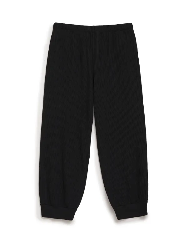 Luxe Thermal Wide Leg Pull-On Pant in Black sold by Stateside