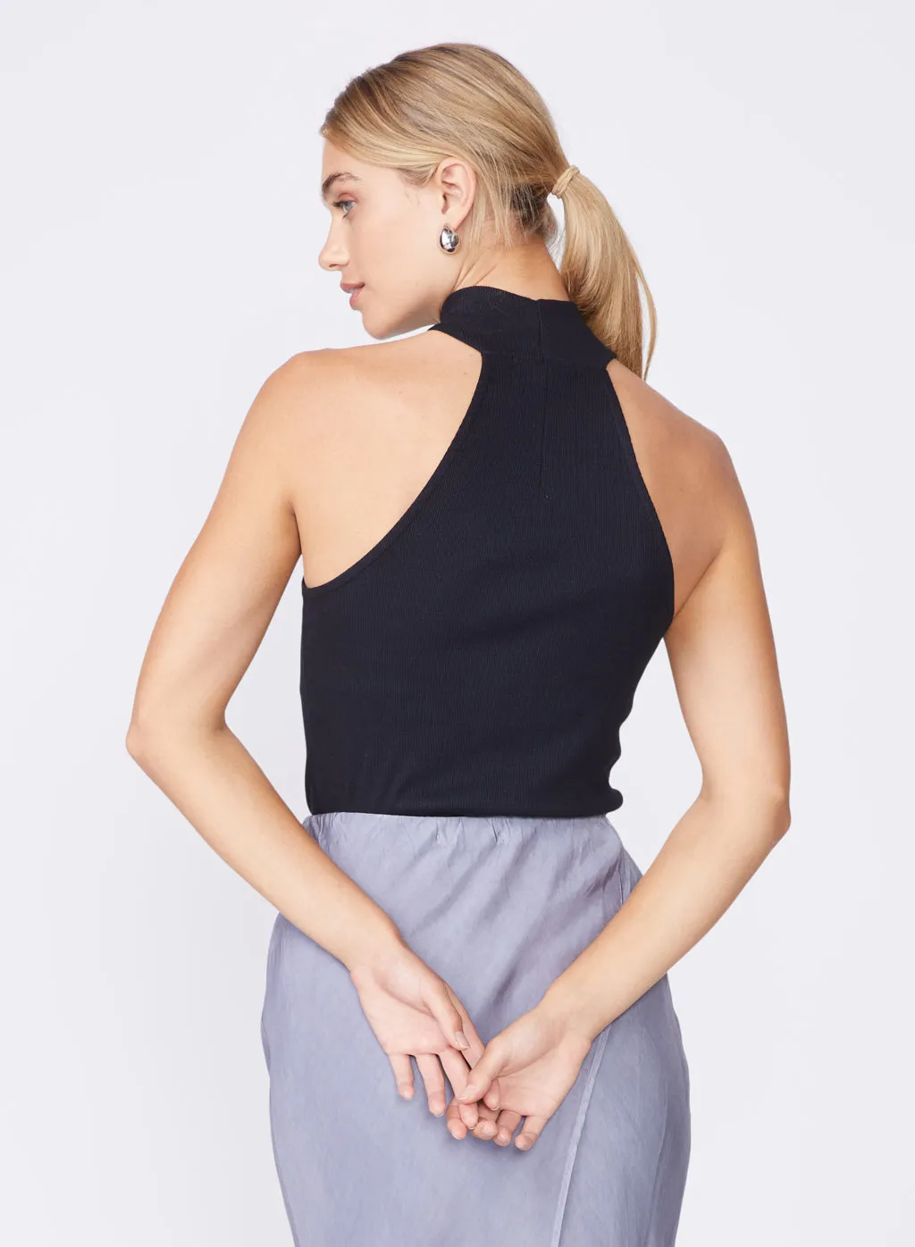 2x1 Rib Mock-Neck Tank in Black sold by Stateside product image thumbnail 4