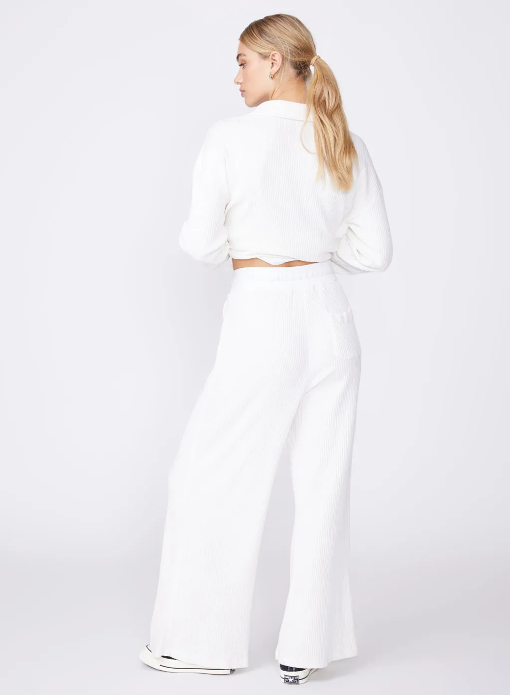 Luxe Thermal Drawstring Pant in Cream sold by Stateside product image thumbnail 5