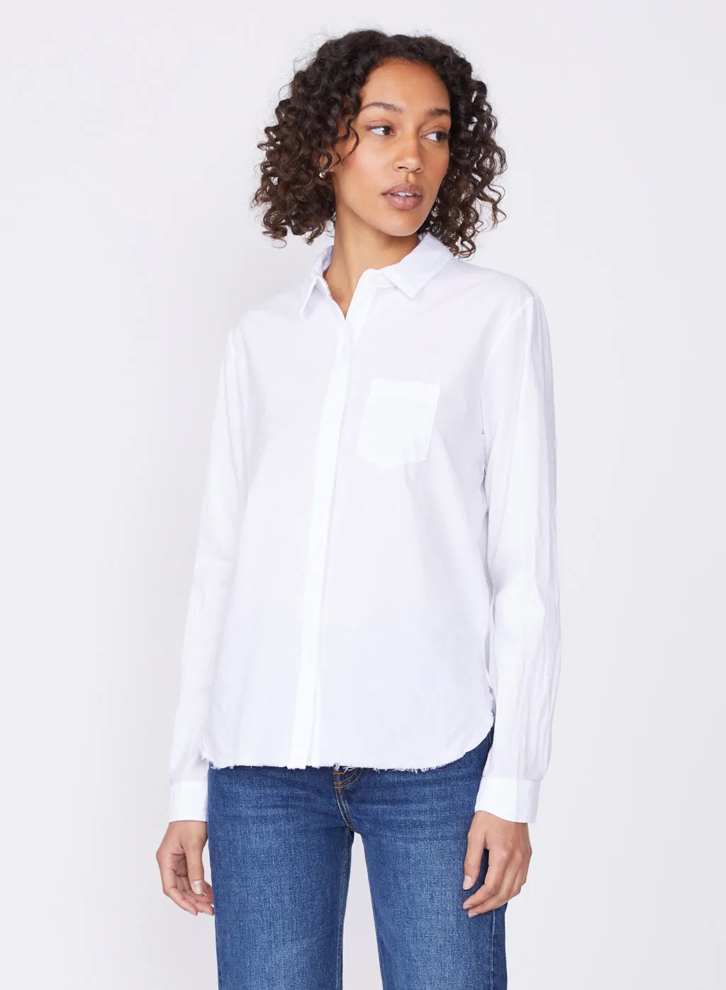 Poplin Classic Button Down in White sold by Stateside product image thumbnail 2
