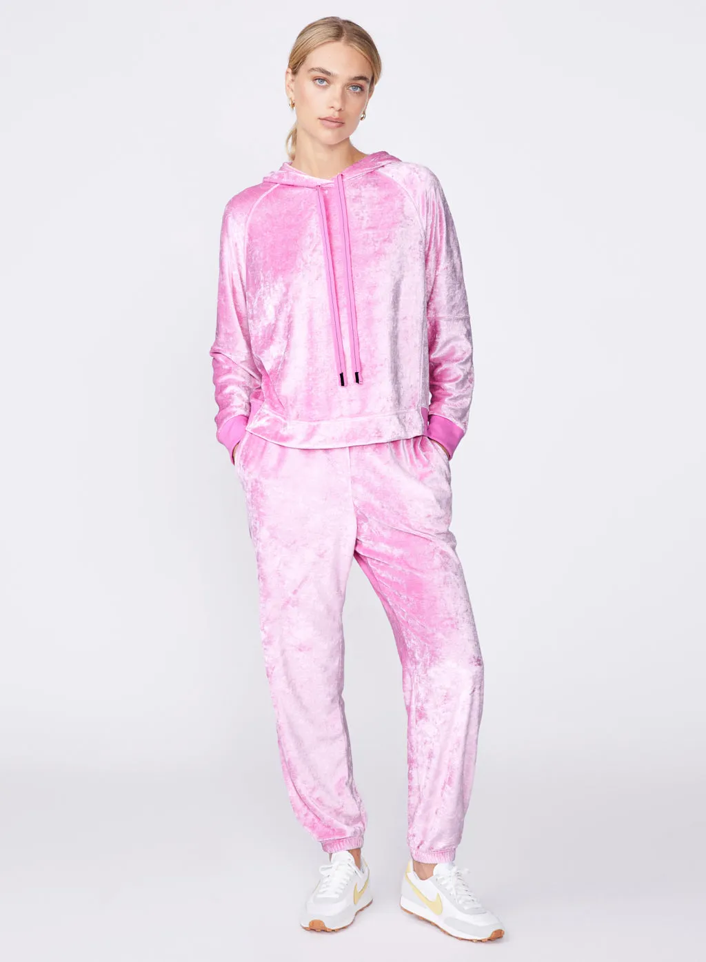 Stateside Bamboo Velour Sweatpant in Tulip sold by Stateside