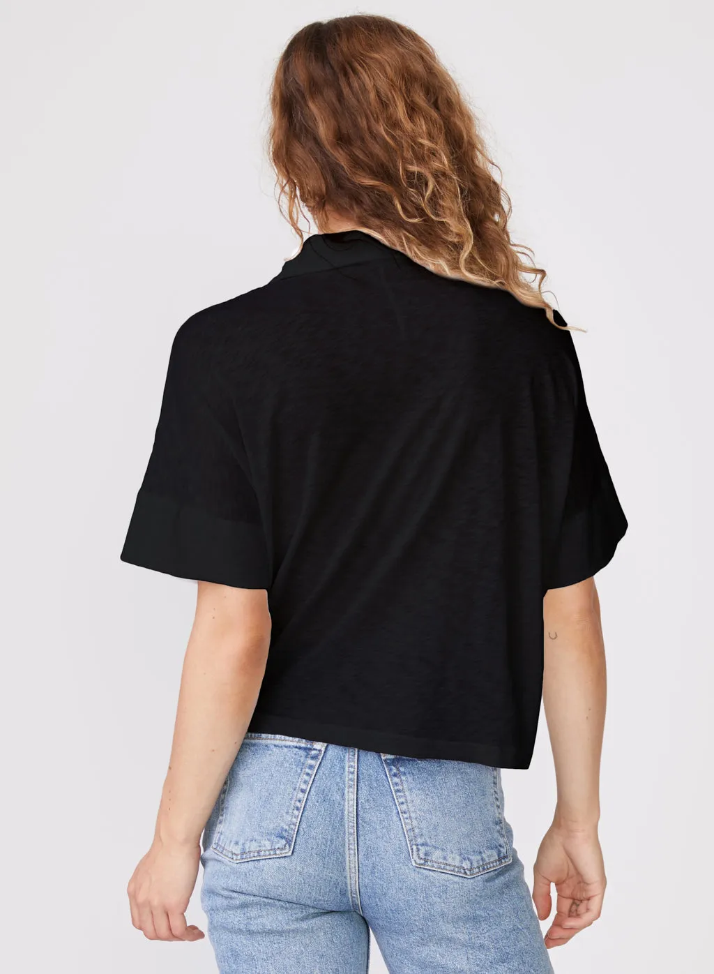 Supima Slub Short Sleeve Pocket Shirt in Black sold by Stateside product image thumbnail 3