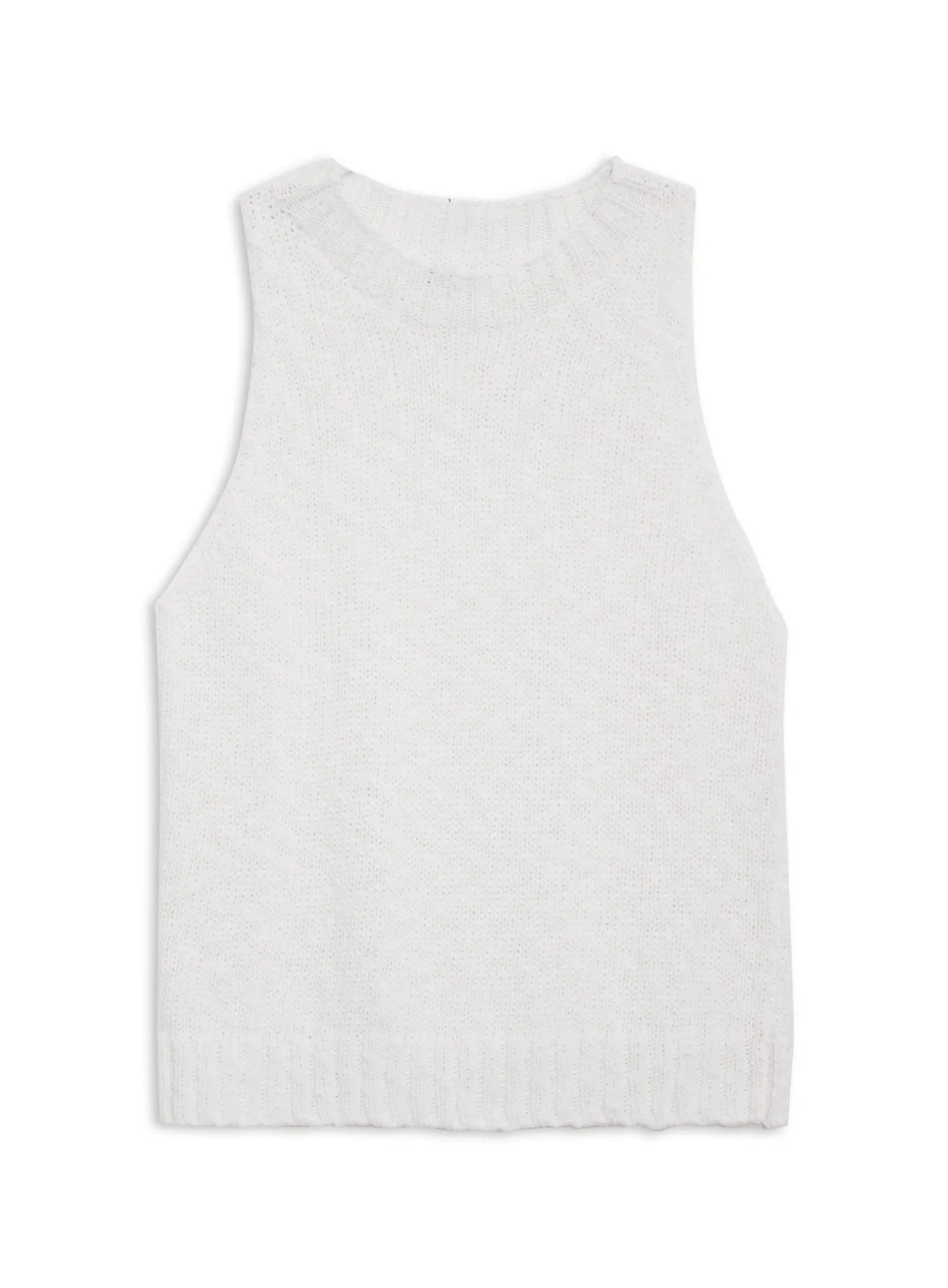 Stateside Cotton Linen Tank Sweater in White sold by Stateside