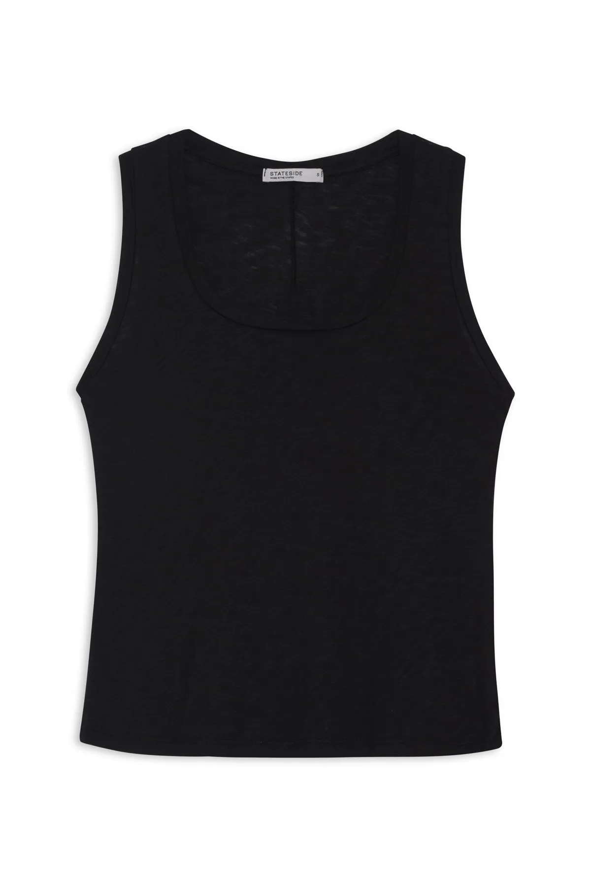 Supima Slub Square Neck Tank in Black sold by Stateside product image thumbnail 4