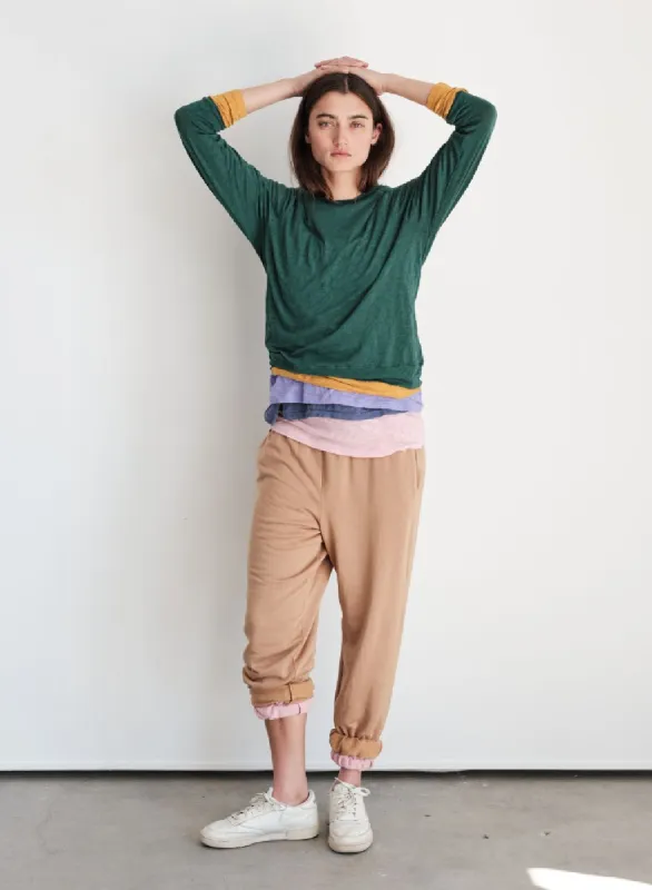Supima Slub Jersey Sweatshirt Tee in Rainforest sold by Stateside