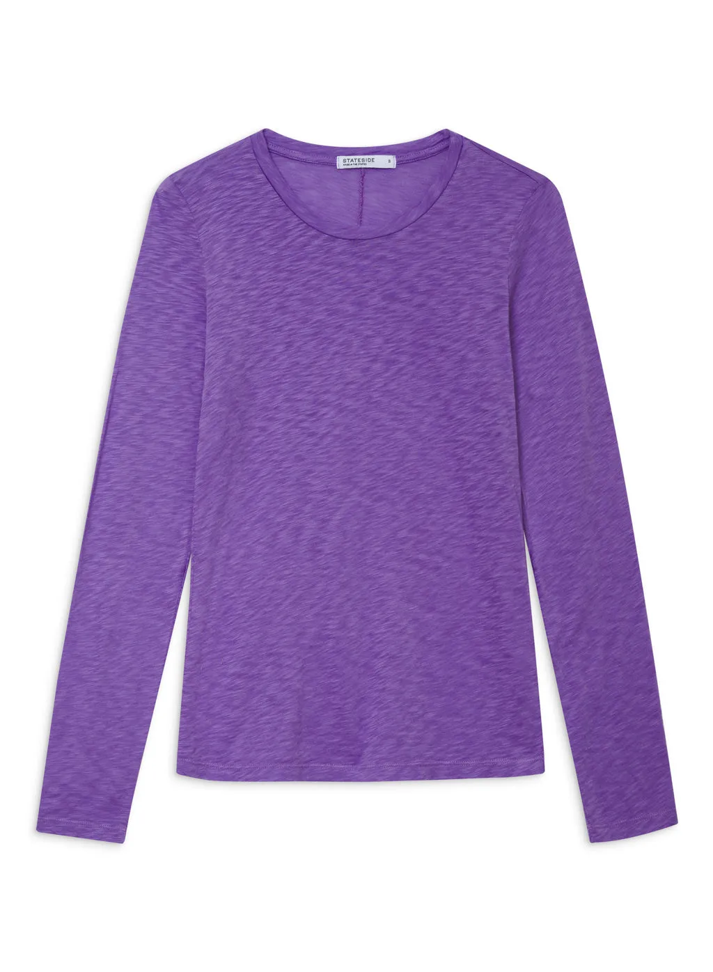 Supima Slub Long Sleeve Crew in Iris sold by Stateside product image thumbnail 2