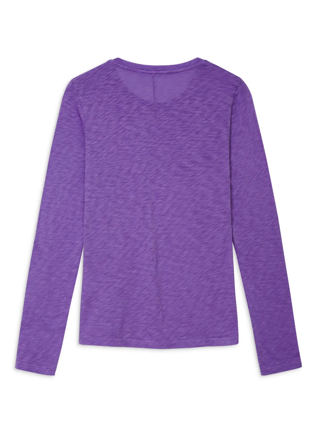 Supima Slub Long Sleeve Crew in Iris sold by Stateside product image thumbnail 3