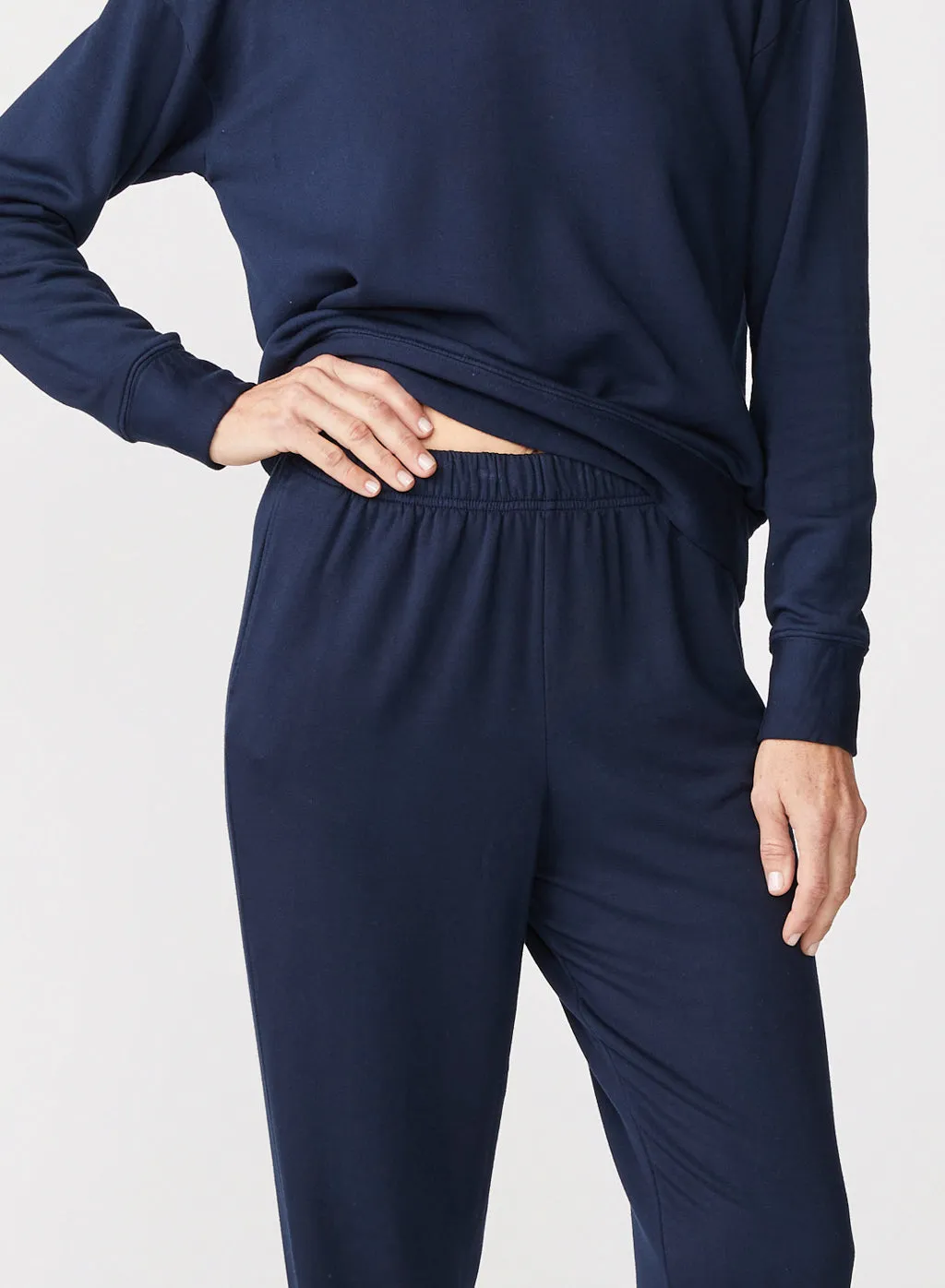 Softest Fleece Sweatpant with Pockets in New Navy sold by Stateside product image thumbnail 4
