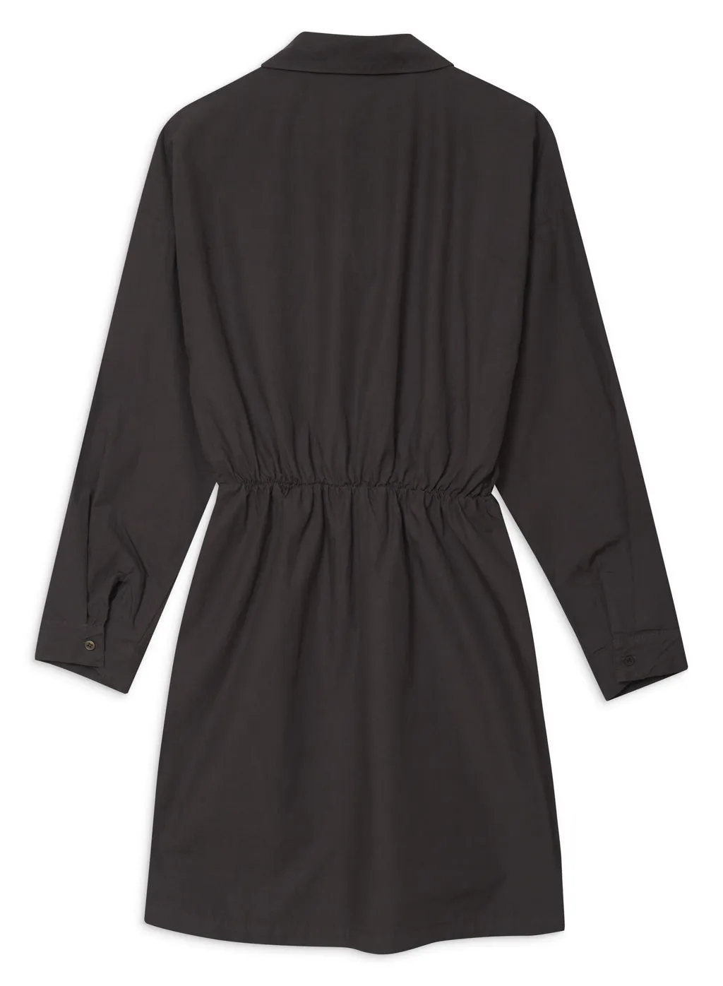 Structured Poplin Front Twist Shirt Dress in Ash sold by Stateside product image thumbnail 4