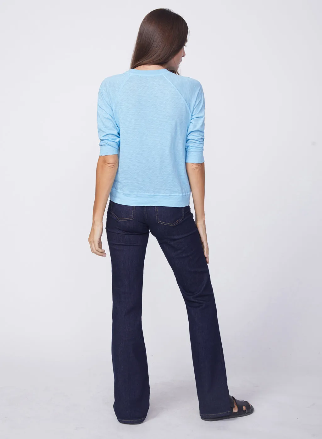 Supima Slub Jersey Sweatshirt Tee in Olympic Blue sold by Stateside product image thumbnail 3