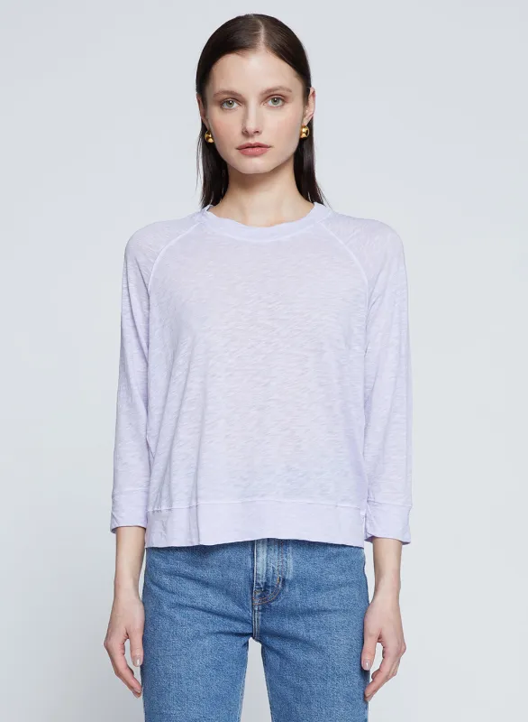 Supima Slub Jersey Sweatshirt Tee in Wisteria sold by Stateside
