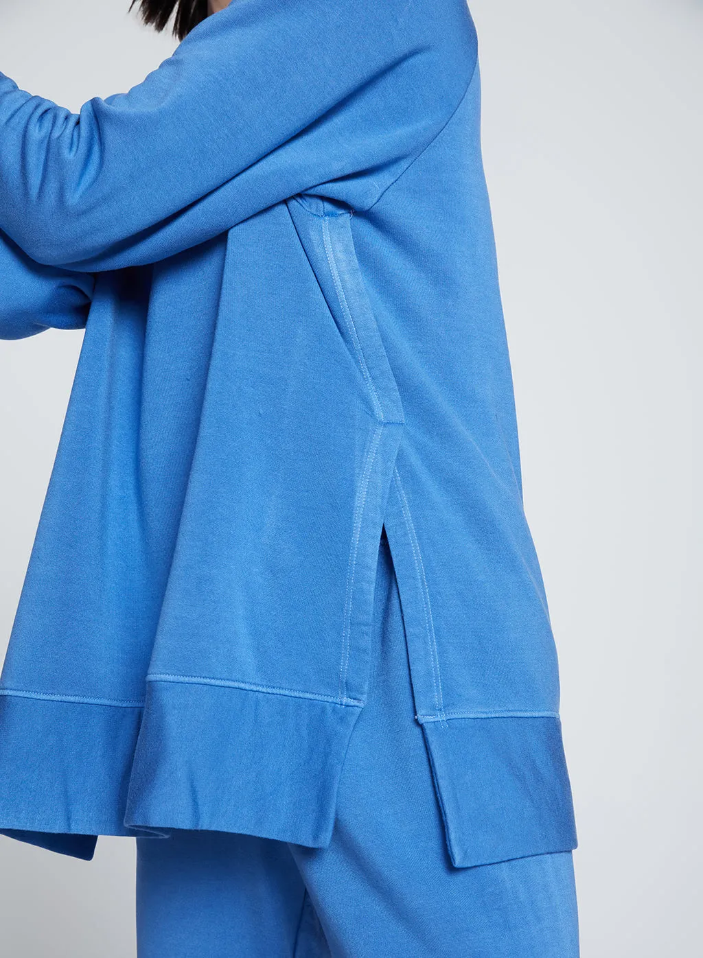 Softest Fleece Raglan Side Slit Sweatshirt in Club Blue sold by Stateside product image thumbnail 2