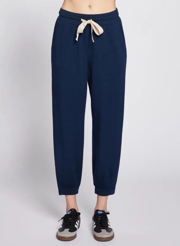 Softest Fleece Pant in New Navy sold by Stateside