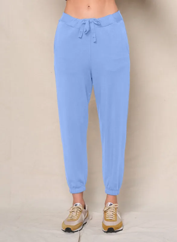 Softest Fleece Sweatpants With Pockets in Blue Topaz sold by Stateside