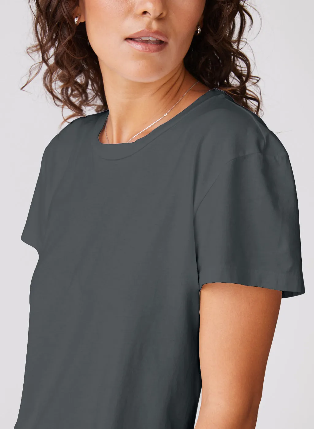 Cloud Jersey Short Sleeve Crew in Anthracite sold by Stateside product image thumbnail 2