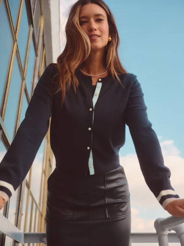 Cardigan Sweater in New Navy sold by Stateside