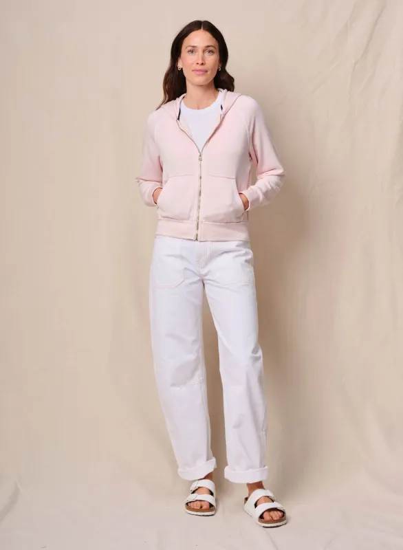 Softest Fleece Raglan Hood Zip Up in Softest Pink sold by Stateside