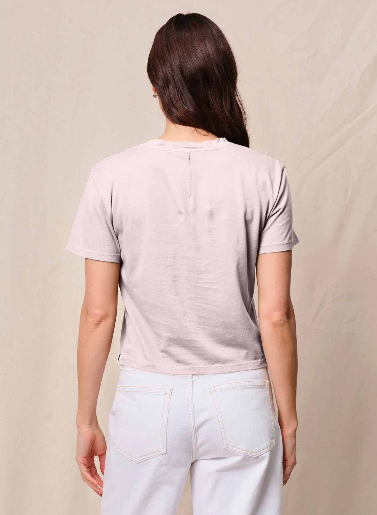 Cloud Jersey Short Sleeve Crew in Softest Pink sold by Stateside product image thumbnail 3