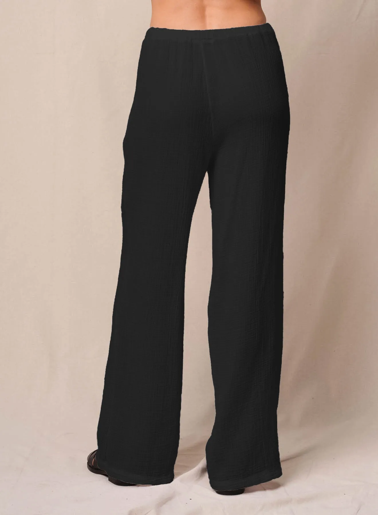 Gauze Drawstring Pant in Black sold by Stateside product image thumbnail 3