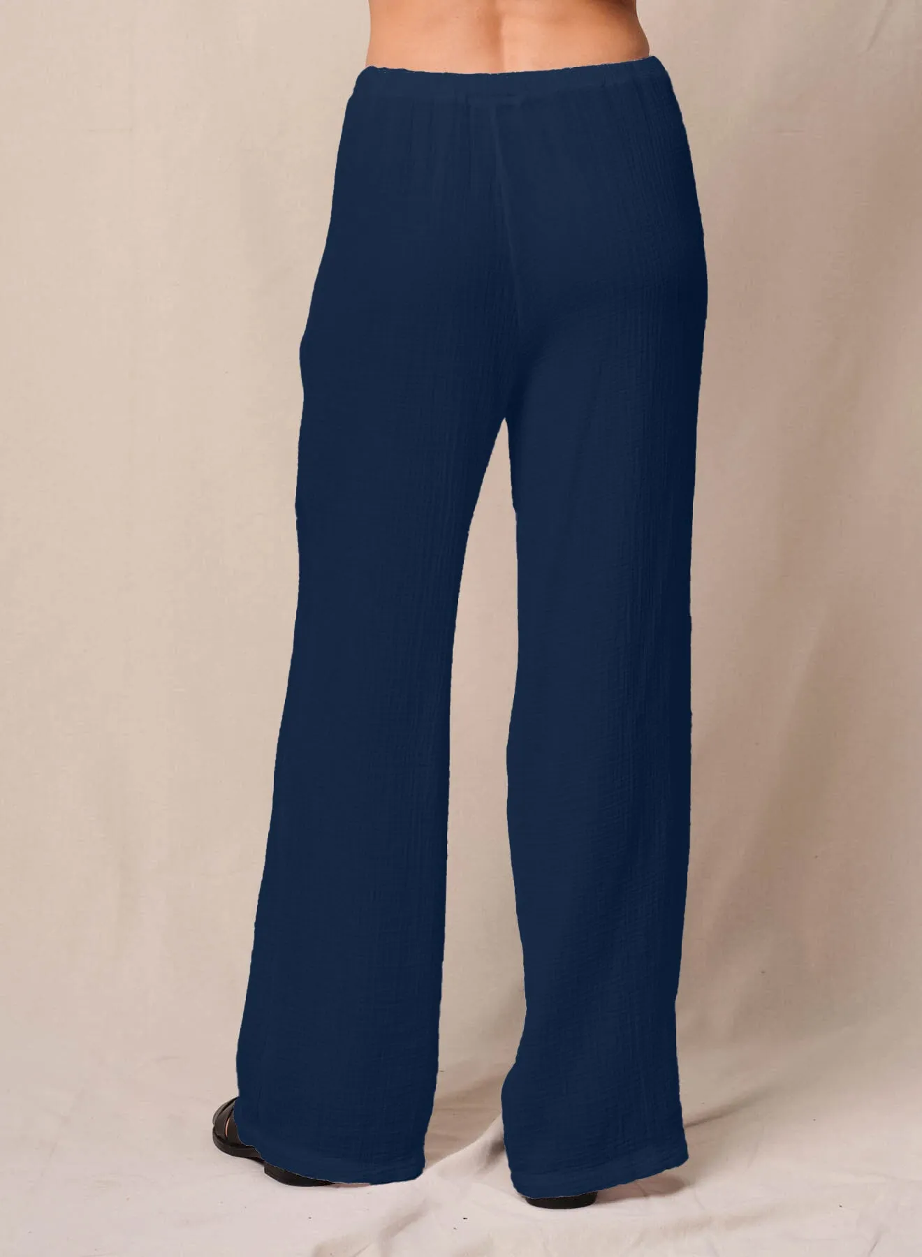 Gauze Drawstring Pant in New Navy sold by Stateside product image thumbnail 3