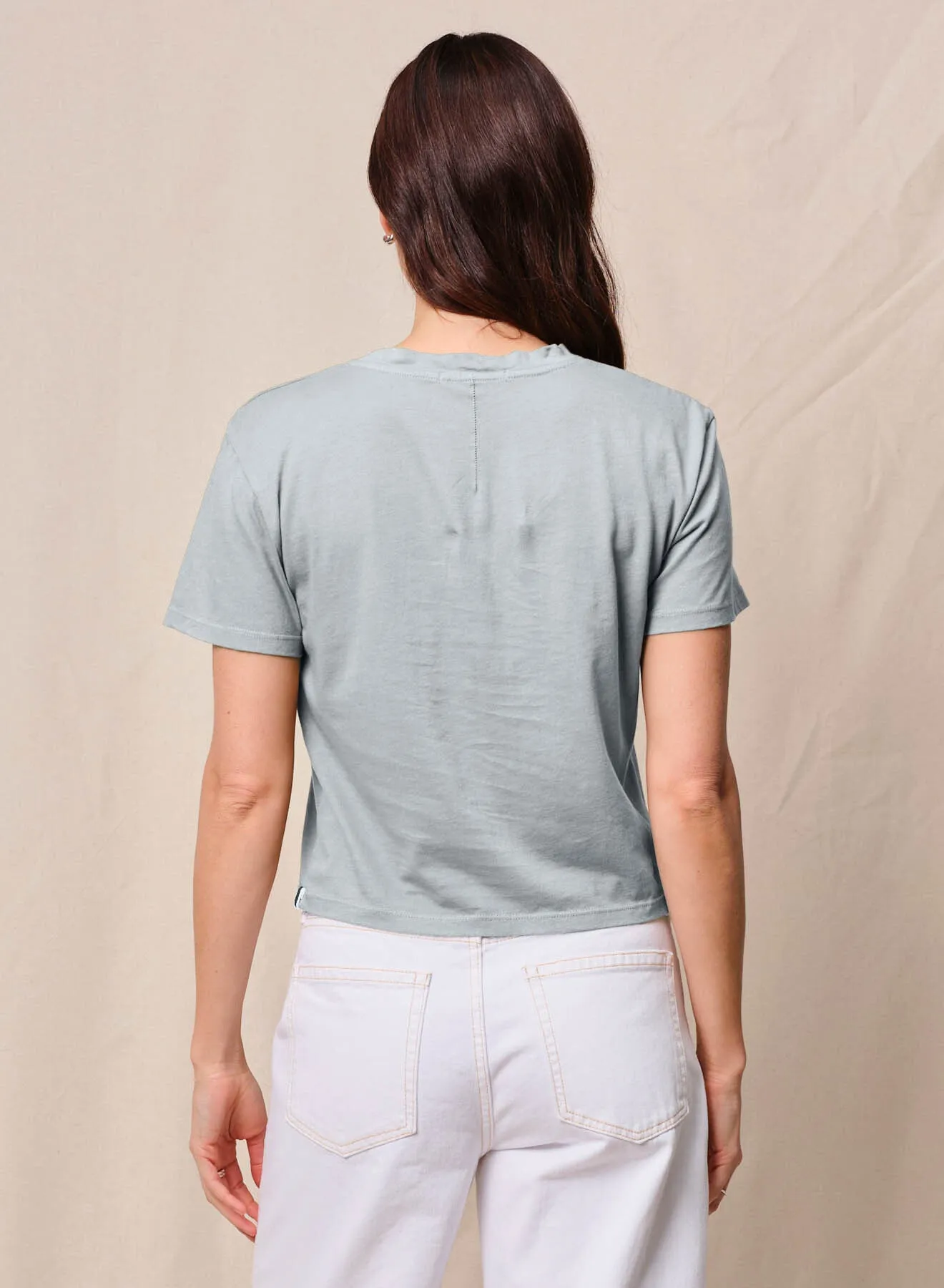Cloud Jersey Short Sleeve Crew in Sea Glass sold by Stateside product image thumbnail 3