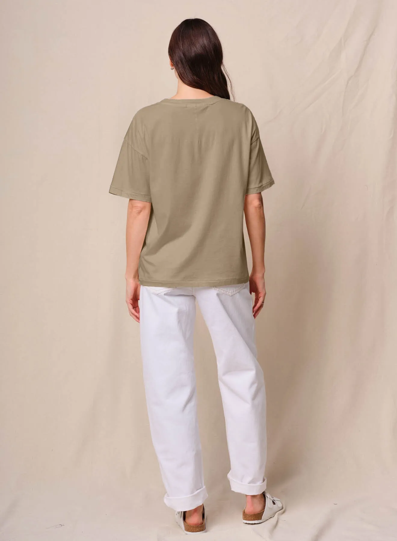 Cloud Jersey Oversized Pocket Tee in Bay Leaf sold by Stateside product image thumbnail 3