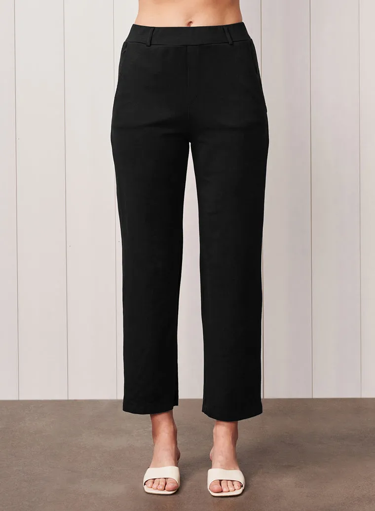 Ponte Cigarette Pant in Black sold by Stateside