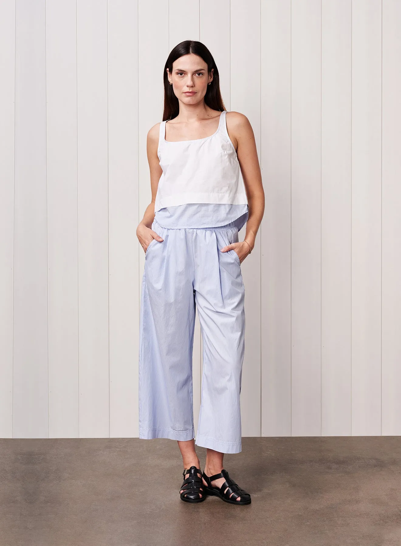 James Pinstripe Tank in Dove Blue sold by Stateside product image thumbnail 2