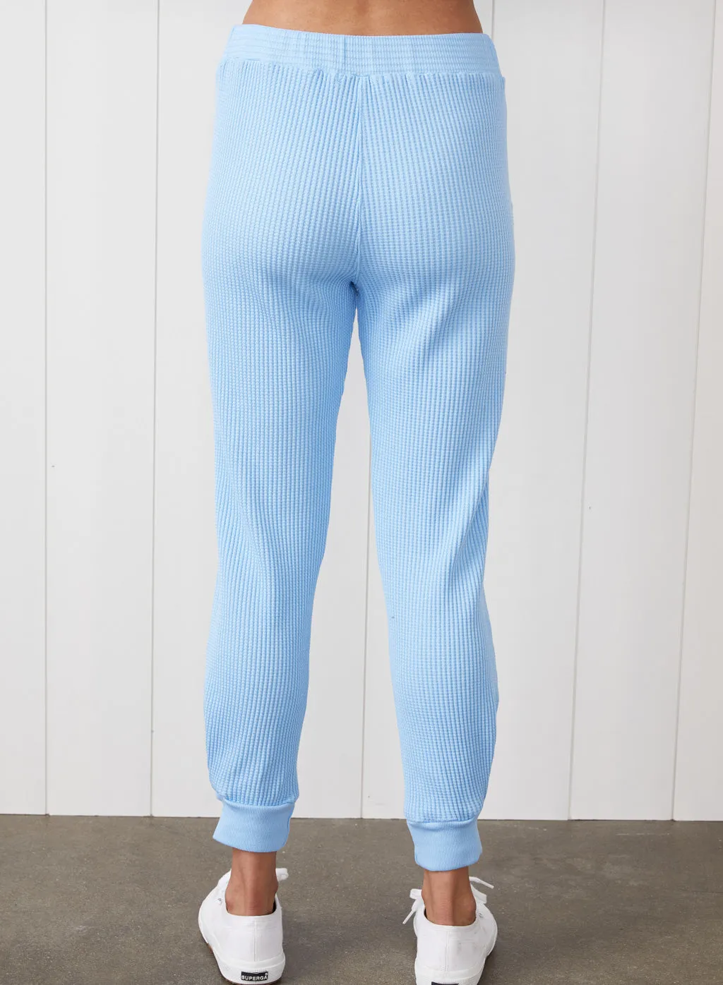 Luxe Thermal Jogger With Pleated Hem in Clear Sky sold by Stateside product image thumbnail 4