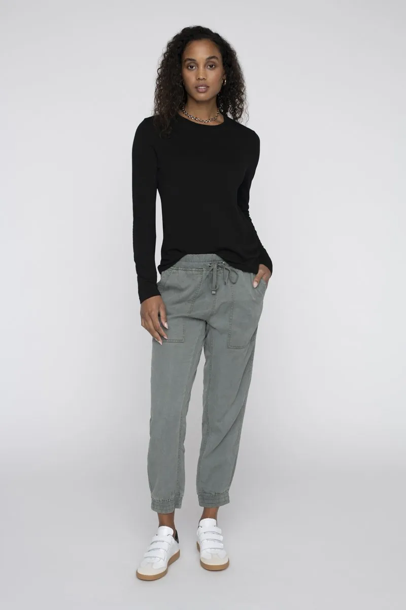 Supima Slub Jersey Long Sleeve Crew in Black sold by Stateside product image thumbnail 5